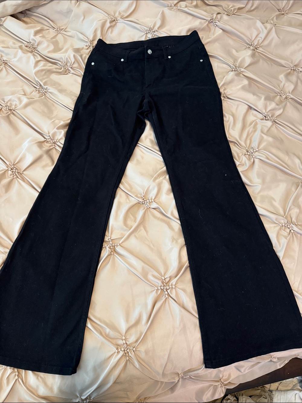 H&M Divided Black Flared Pants with Subtle Pocket Detail